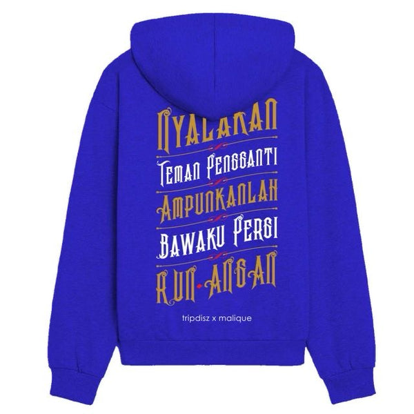 Nyalakan Hoodie Blue - Malique x Tripdisz (TS152)