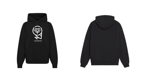 Qarma Owl Hoodie - Black (TS108)