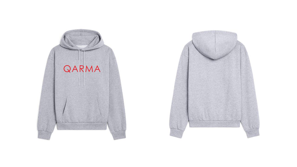 Qarma Typeface Hoodie - Grey (TS154)