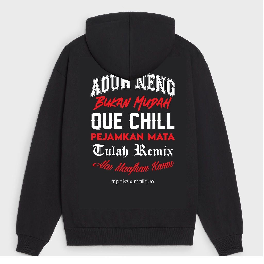 Aduh Neng Hoodie Black - Malique x Tripdisz (TS112)