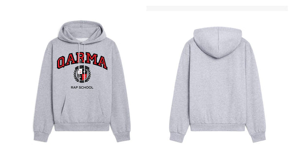 Qarma Rap School Hoodie - Grey (TS020)