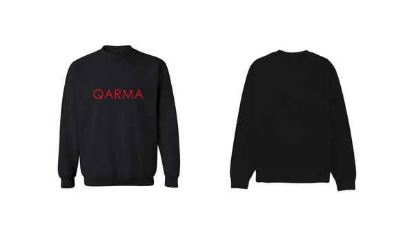 Qarma Typeface Sweatshirt - Black (TS173)