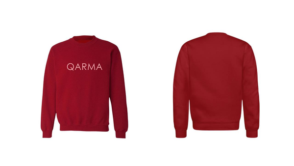 Qarma Typeface Sweatshirt - Red (TS176)