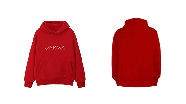 Qarma Typeface Hoodie - Red (TS156)