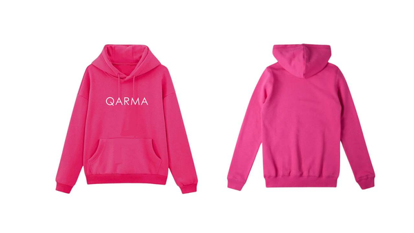 Qarma Typeface Hoodie - Pink (TS157)