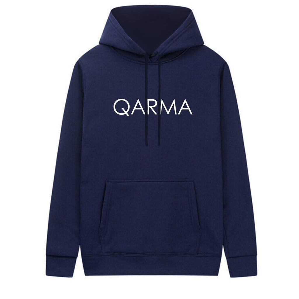Qarma Typeface Hoodie - Navy (TS155)