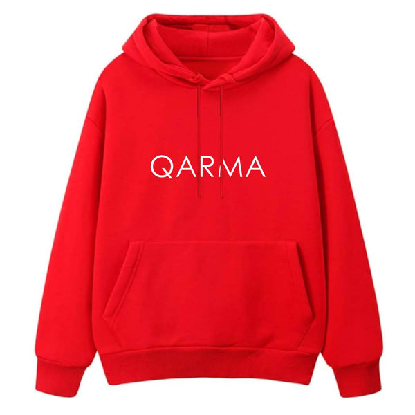 Qarma Typeface Hoodie - Red (TS156)