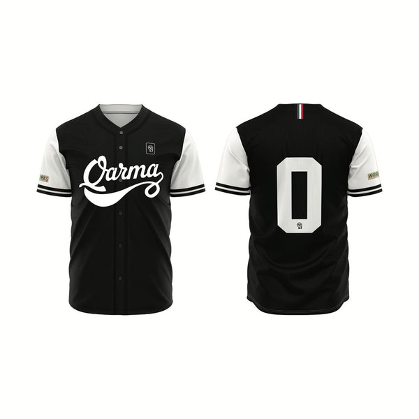 Qarma Works "Baseball 3" - Black/White (TS128)