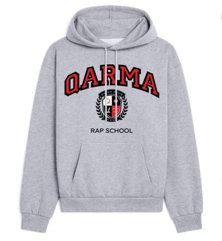 Qarma Rap School Hoodie - Grey (TS020)