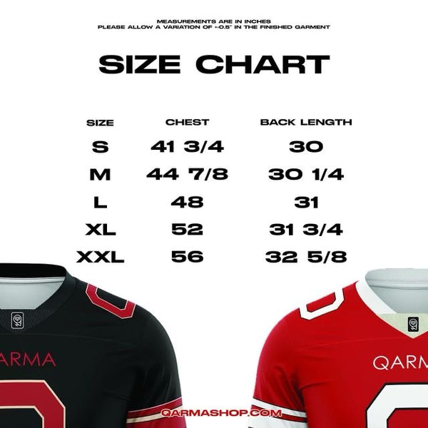 Qarma Works "Football" - Black/Red (TS136)