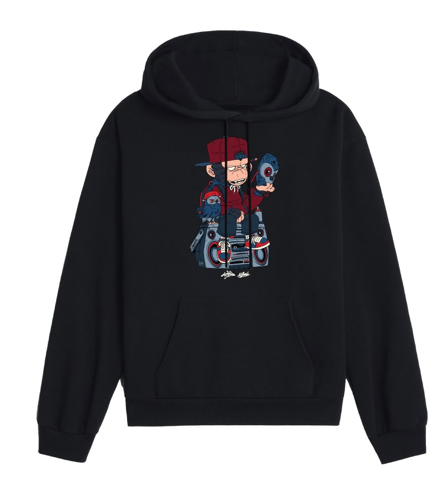 Malique x Katun Mask Hoodie - (Black) (TS202)