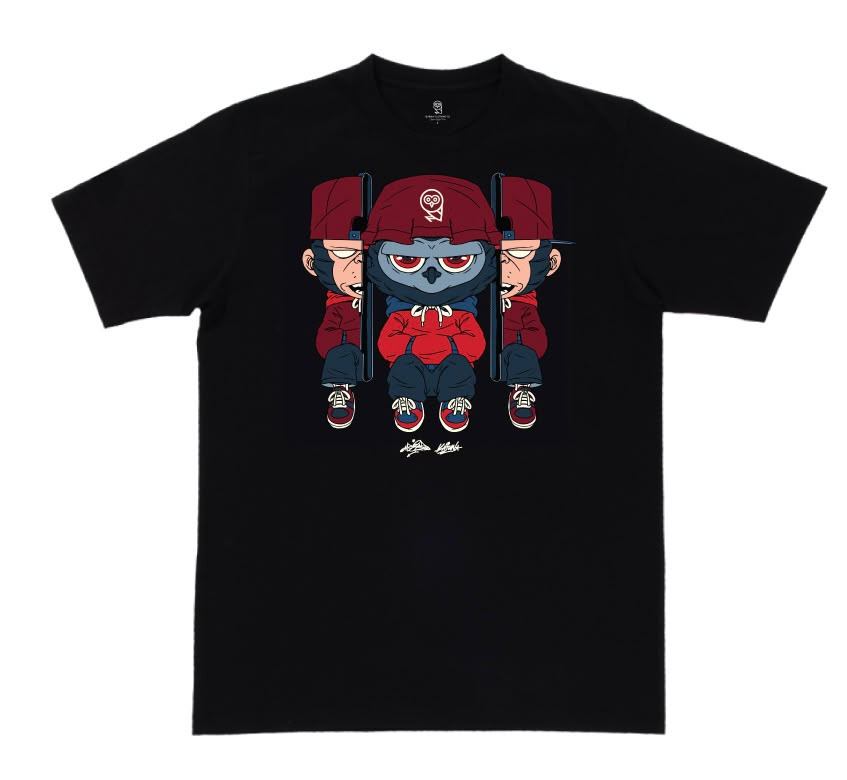 Malique x Katun Ghost - Black (Tshirt) (TS71)