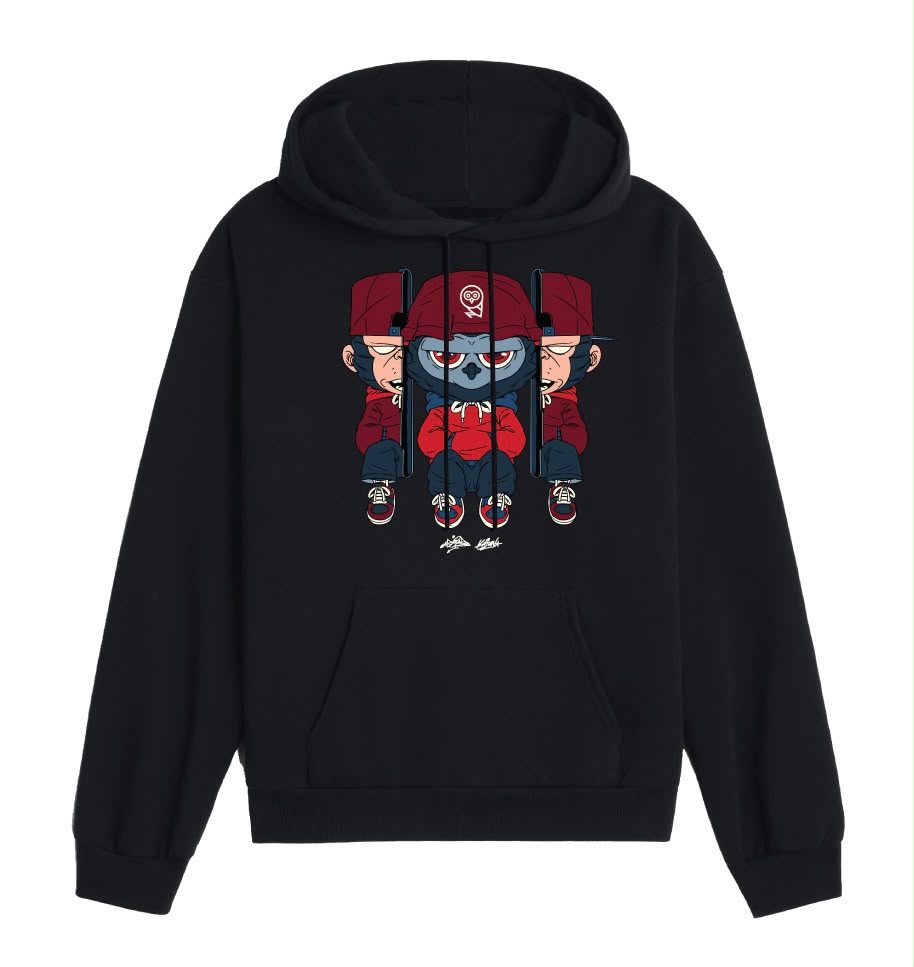 Malique x Katun Ghost - Black (Hoodie) (TS201)