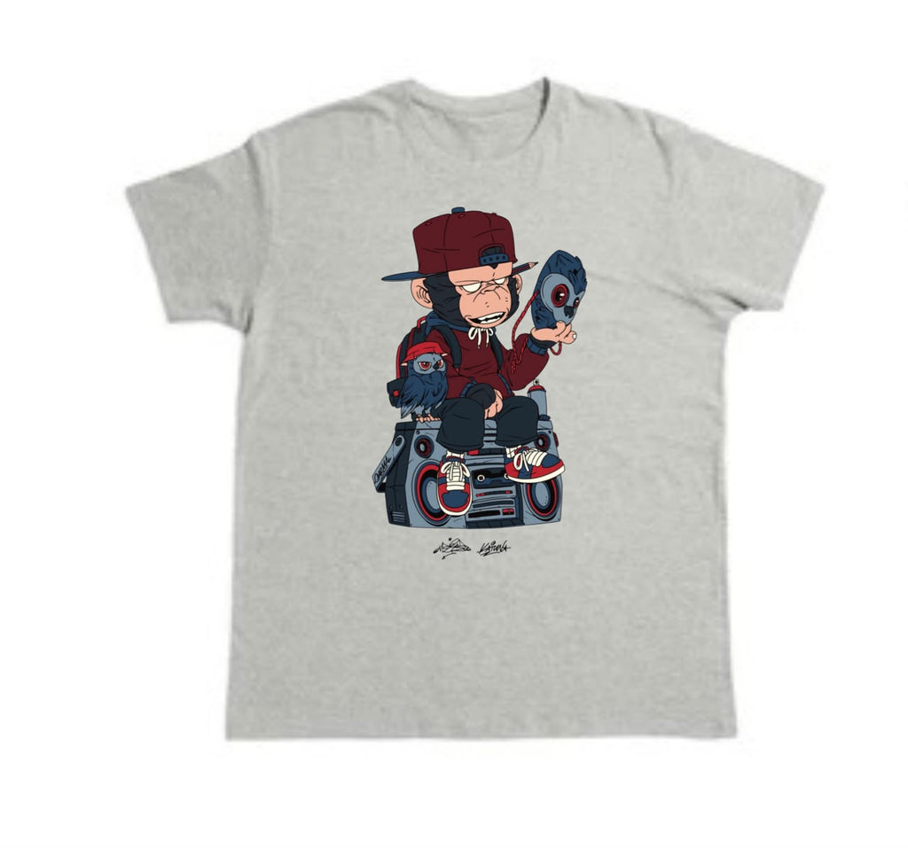 Malique x Katun Mask - Tshirt (Grey) (TS216)