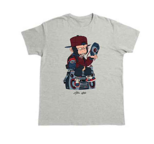 Malique x Katun Mask - Tshirt (Grey) (TS216)