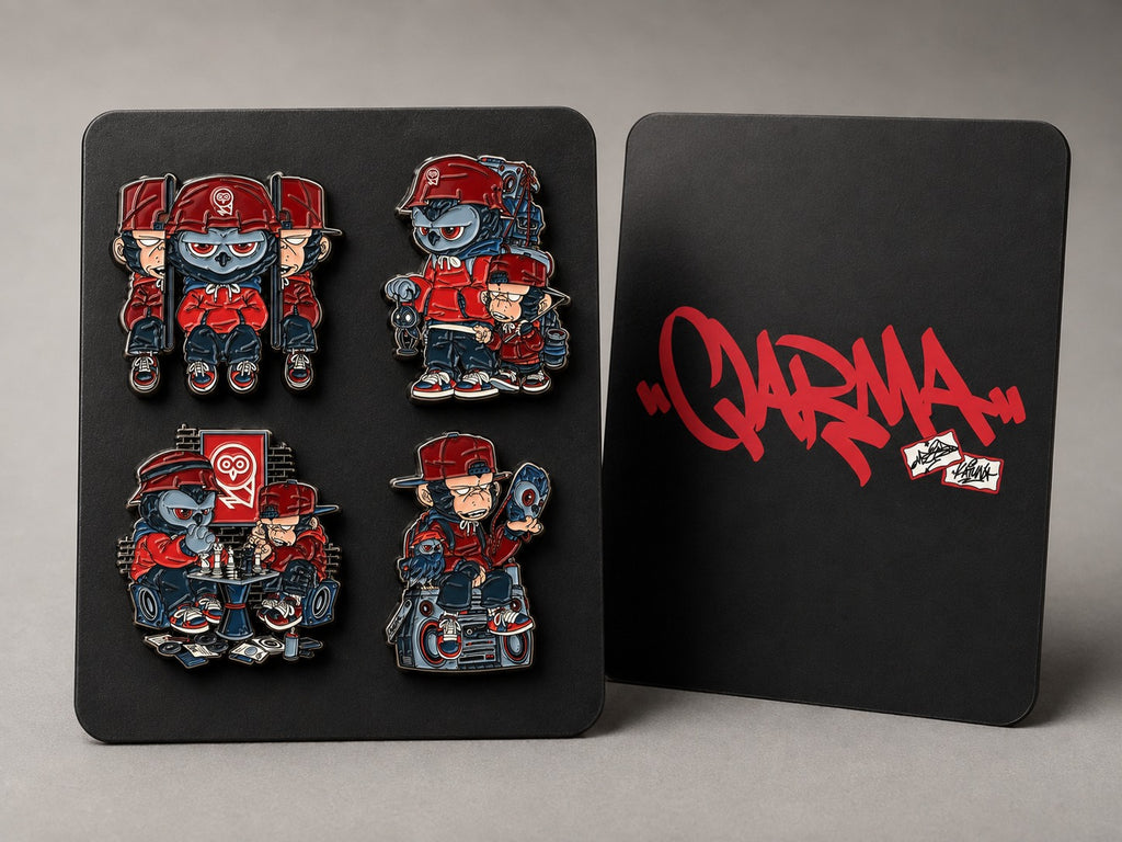 Malique X Katun Enamel Pins (Set Of 4) (TS204)
