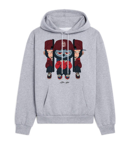 Malique x Katun Ghost - Hoodie (Grey) (TS207)