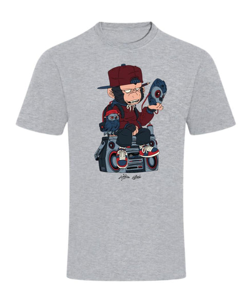 Malique x Katun Mask - Tshirt (Grey) (TS216)