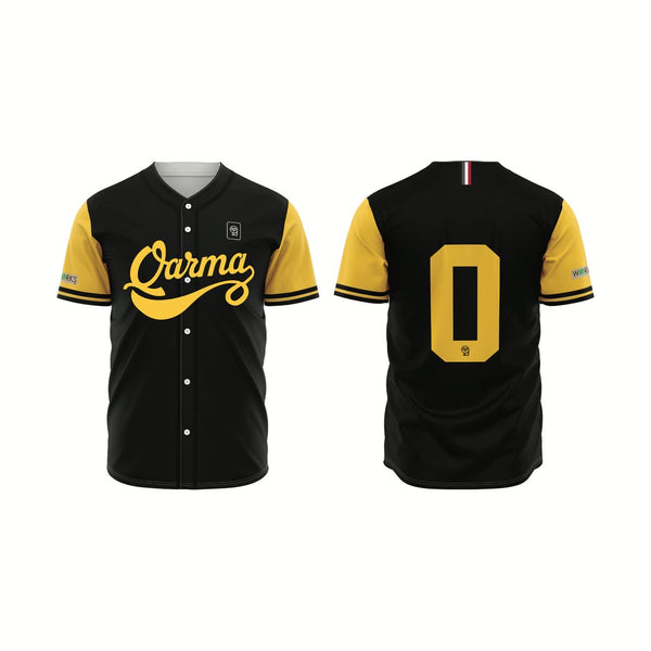Qarma Works "Baseball 3" - Black/Yellow (TS130)