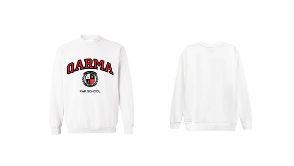 Qarma Rap School Sweatshirt - White (TS179)