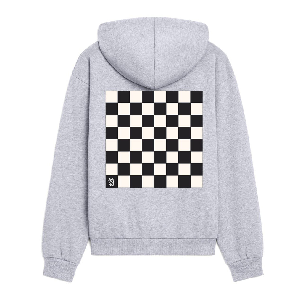 Qarma Ruums Chessboard Hoodie - Grey (TS167)