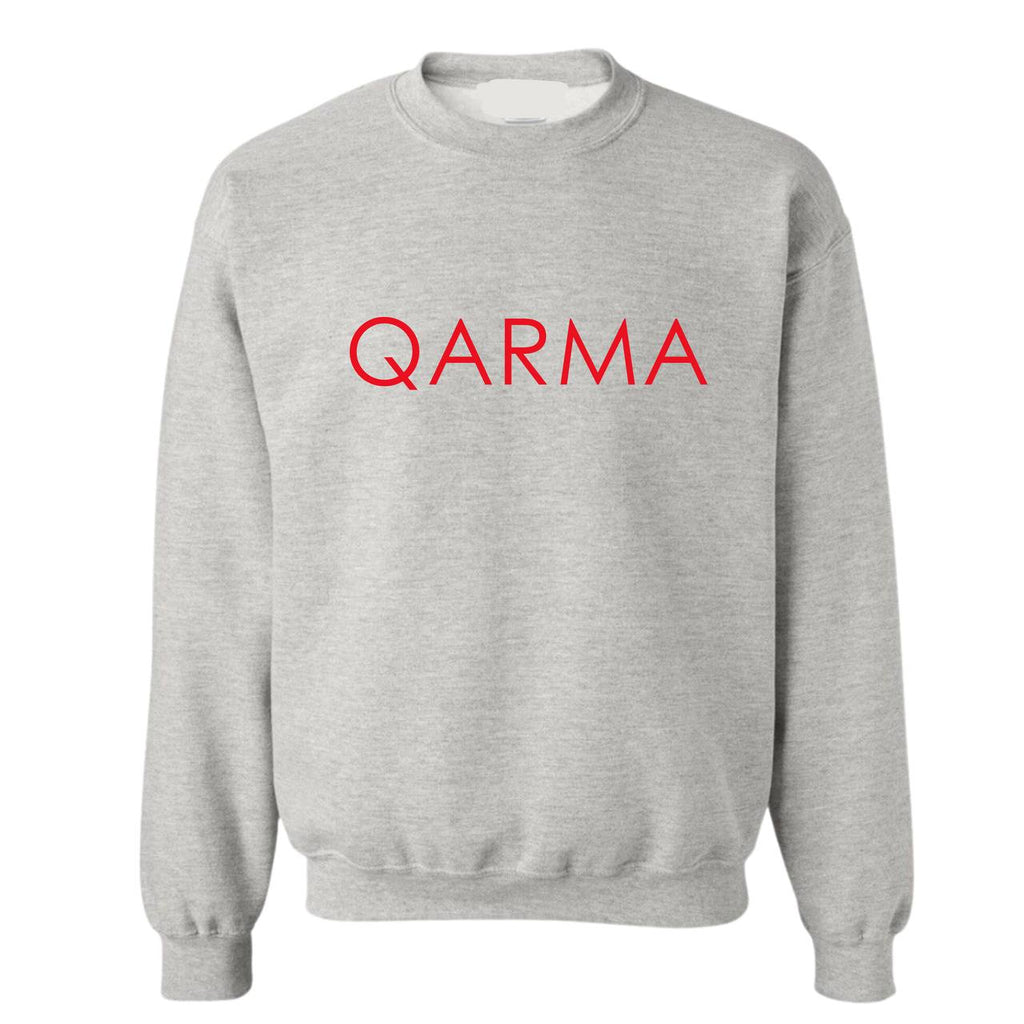 Qarma Typeface Sweatshirt - Grey (TS174)
