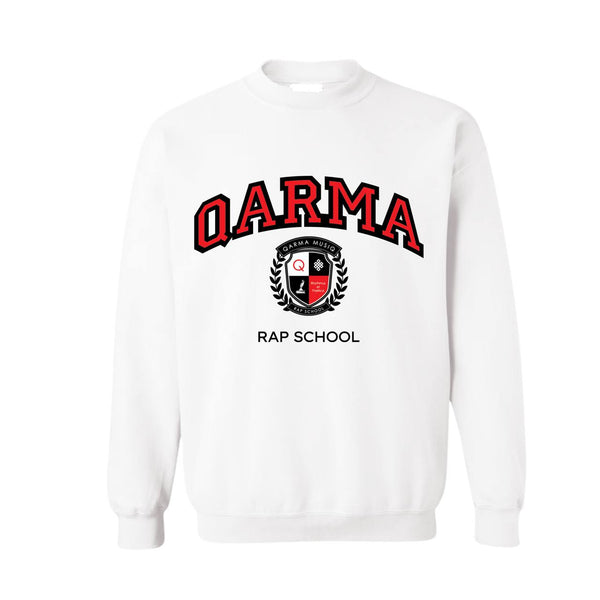 Qarma Rap School Sweatshirt - White (TS179)